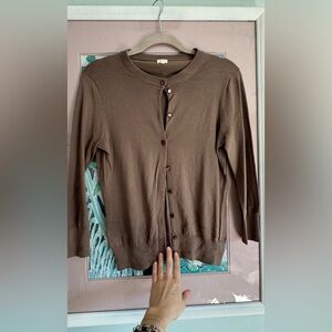 Brown Button-Up Cardigan